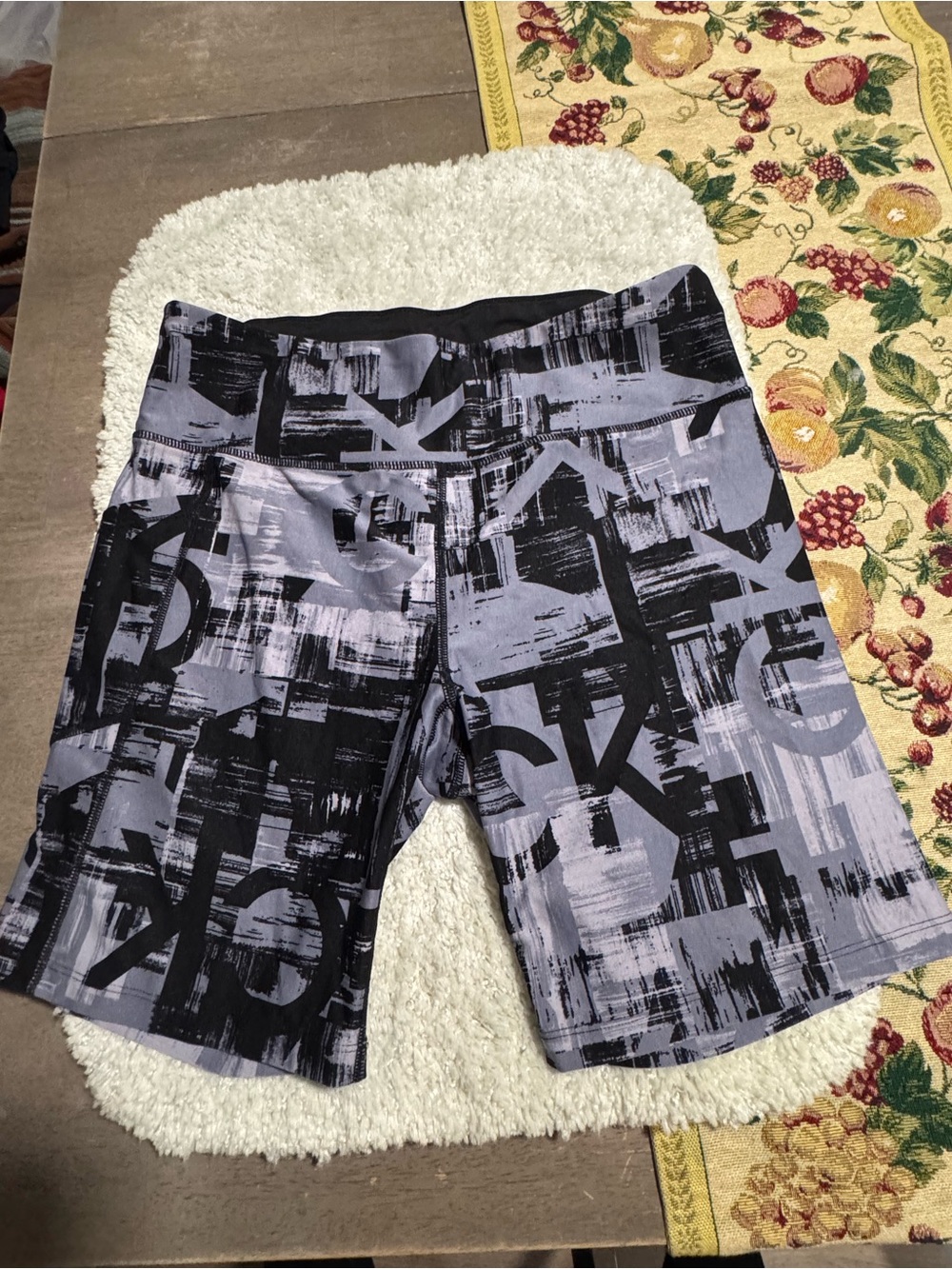 Calvin Klein Black & Gray Graphic Athletic Shorts